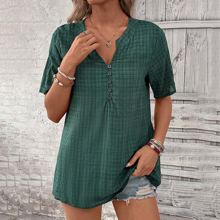 Vintage Plaid Blouse