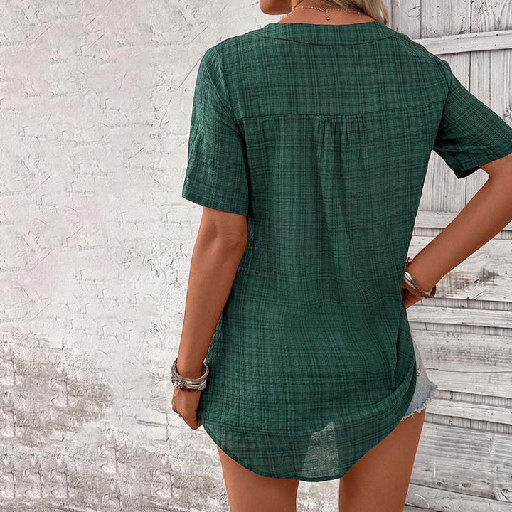 Vintage Plaid Blouse