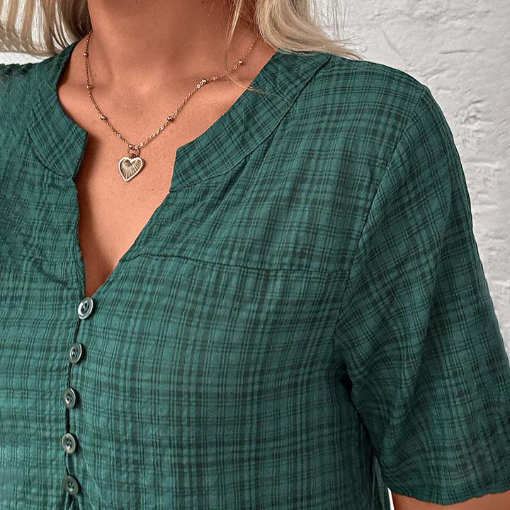 Vintage Plaid Blouse