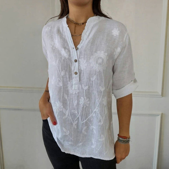 Casual Blouse with Floral Print