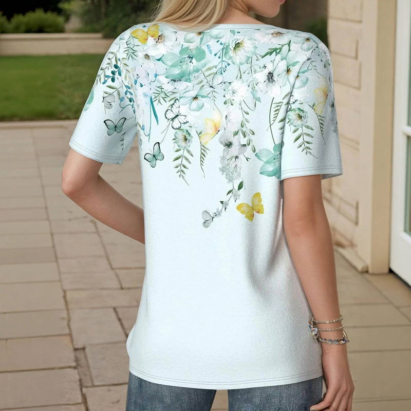 Casual Blouse with Floral Print